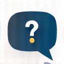 Illustration of a speech bubble with a question mark and a medical cross, representing expert Q&A.