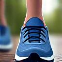 An energetic image of running shoes tied, implying movement and physical activity, with a soft background suggesting recovery